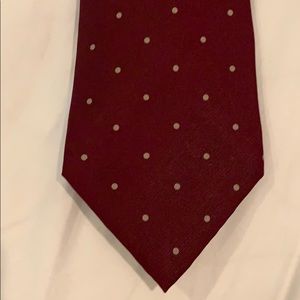 Georgio Armani Burgundy Polka Dot Cravatte Tie